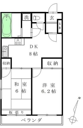 日神パレス拝島第２の物件間取画像